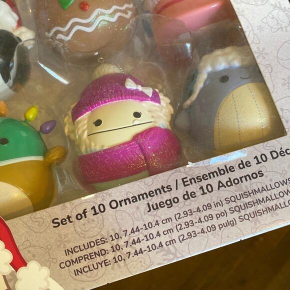 Original Squishmallows Christmas Tree Set of 10 Ornaments by Kurt Adler New READ - Picture 3 of 10